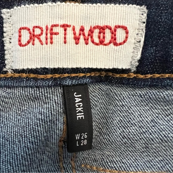 Driftwood Jackie Chevron Embroidered Skinny Jeans sz 26 - Picture 9 of 14